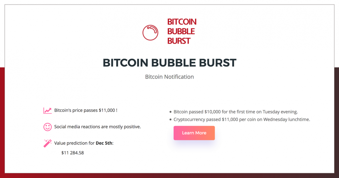 Bitcoin Bubble Burster predicts the Bitcoin value and crash