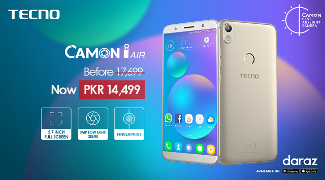 TECNO Partners with Daraz to Offer An Amazing Discount On Camon i Air