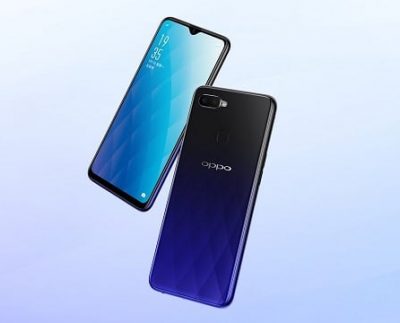 Official render of OPPO A7 shows front panel