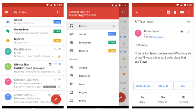 Gmail mobile app has forgone an update and is now rolling out