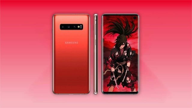 Galaxy S10 Cinnabar Red render