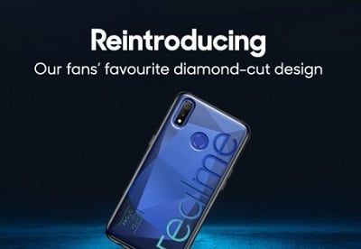 The Realme 3 to feature with a diamond-cut design