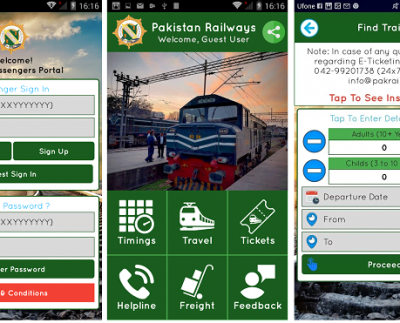 Pakistan Railway new app now allows a user the feature of Real-Time Tracking