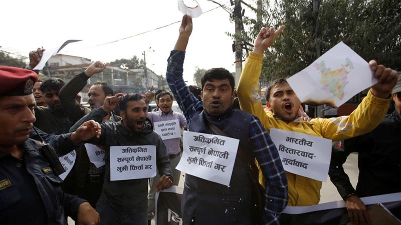 NEPAL-INDIA BORDER ROAD PROTESTS SPARK HUGE DEBATE